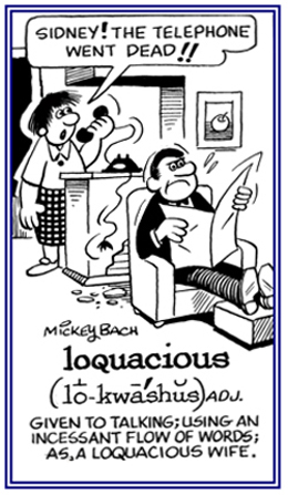 Characteristic of an abnormal flow of words while talking.