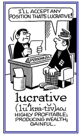 Conveying the gaining of more money.