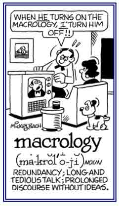 Talking too much without real substance.