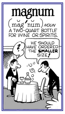 A large bottle of alcoholic liquor.