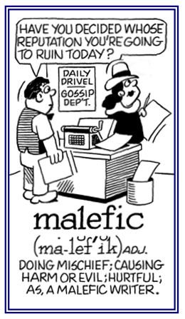 A reference to someone causing harm.