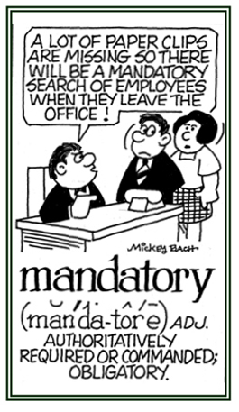 An obligatory order from a supervisor.