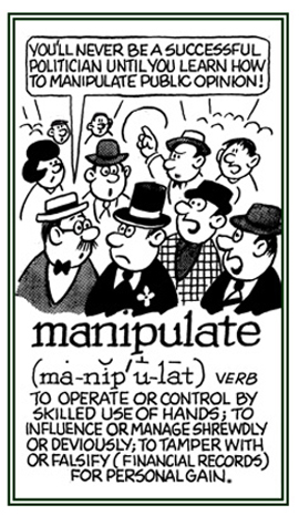 To manage or to influence people with skill.