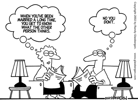 Thoughts between married couples.