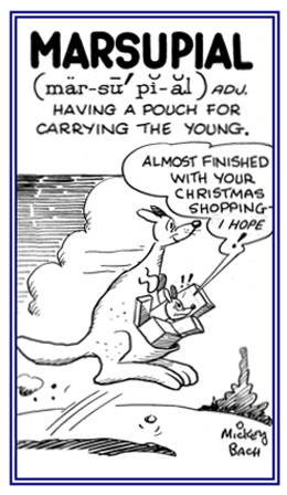 Kangaroos, opossums, and wombats belong to this marsupial group.