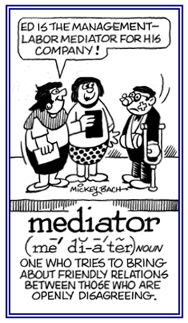 Someone who strives to get those who disagree to have friendly relations.