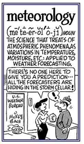 Weather predictions.