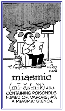 Pertaining to poisonous fumes or vapors that cause a stench.