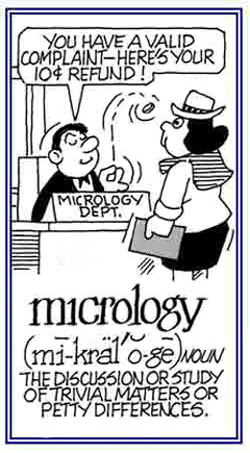 A discussion of trivial matters or petty differences.