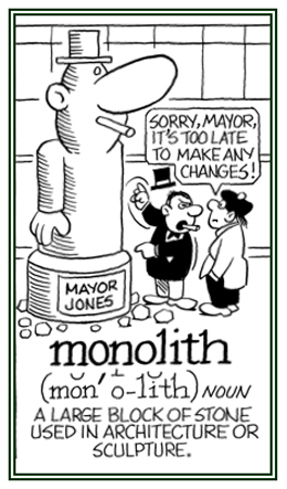 A big block of stone for sculpture or architecture.