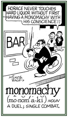 A combat with a sword.