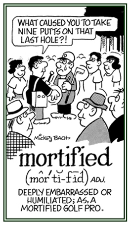 Deeply embarrassed or humiliated.