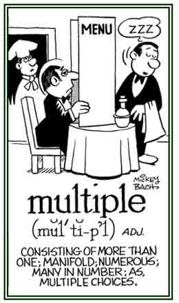 Numerous items to consider.