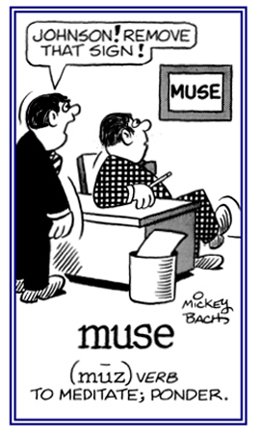 To ponder and to think about something.