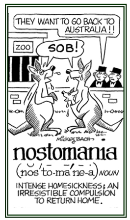 A compulsion to return to one's home.