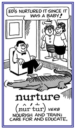 Nourish and train and care for.