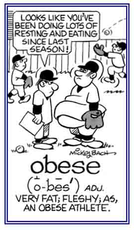 An obese or corpulent person.