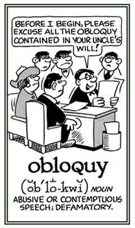 Contemptuous or abusive words.