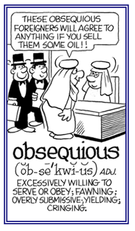 Overly submissive or willing to serve others.