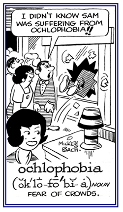 An abnormal fear of being in a crowd.