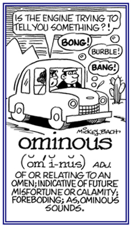 Indicative of future calamity.