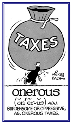 Relating to being burdensome or oppressive.