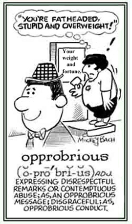 Pertaining to disrespectful or contemptuous remarks made by someone.