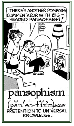 A claim of knowledge all things.