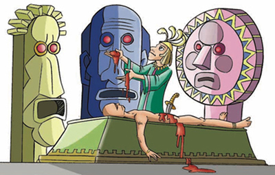 Worship of many gods.