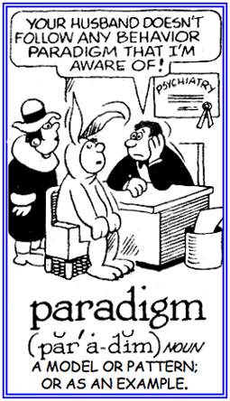 A pattern of behavior or an example.