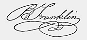 Benjamin Franklin's paraph signature.