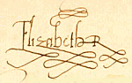 Queen Elizabeth's paraph signature.