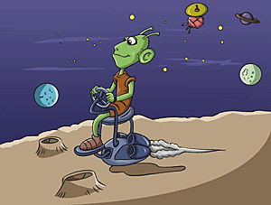 A true monopodic creature.