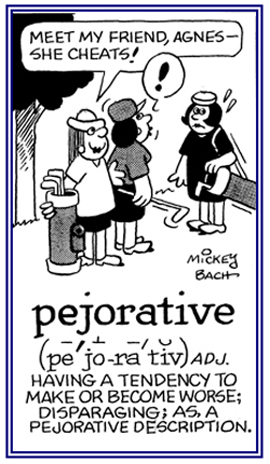 A tendency to describe something or someone as being bad.