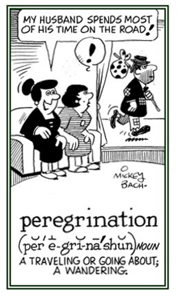 A wandering around by walking instead of driving.