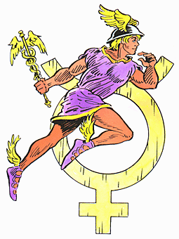 Mercury, messenger for Roman gods.