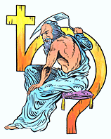 Saturn, god of harvest or time of reaping.