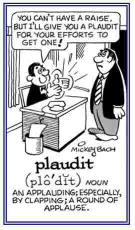 Applauding by clapping the hands.