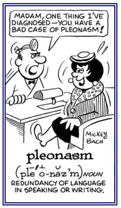 A excessive use of words when speaking or writing.