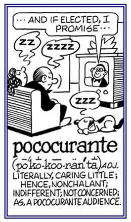 Caring very little or not concerned about what is going.