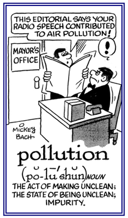 Making the air unclean with a speech.