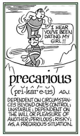 Perilous or risky circumstances.