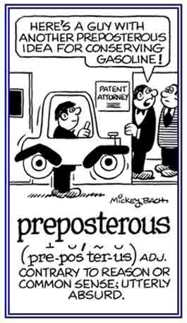 Descriptive of being contrary to reason.