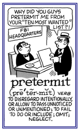 To fail to include or to omit.