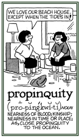 Nearness in time or place.