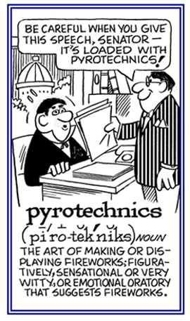 The art of showing emotional oratory.