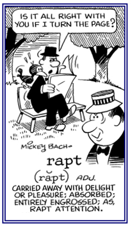 Deeply absorbed about something.