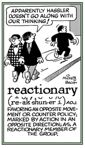 Pertaining to moving in the opposite direction.