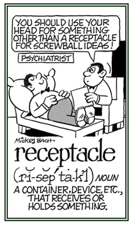 A device, a container, etc. that holds something. 