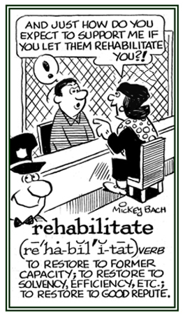 To restore to solvency, efficiency, etc.